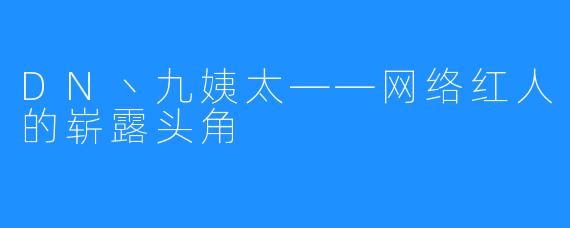 DN丶九姨太——网络红人的崭露头角