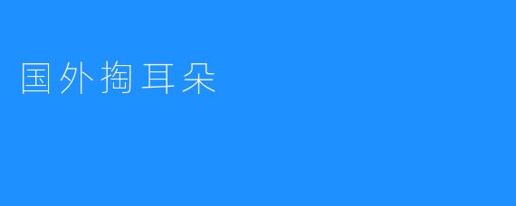 国外掏耳朵
