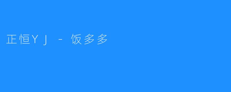 正恒YJ-饭多多