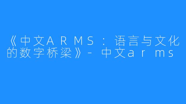 《中文ARMS:语言与文化的数字桥梁》-中文arms