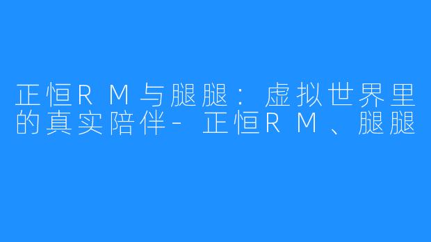 正恒RM与腿腿:虚拟世界里的真实陪伴-正恒RM、腿腿