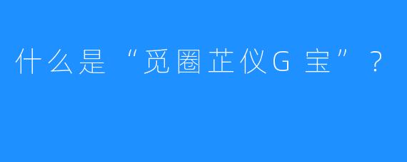 什么是“觅圈芷仪G宝”?